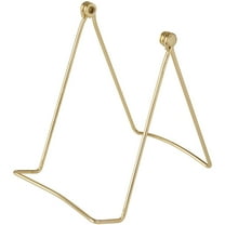 Bard's Folding Gold Wire Easel Stand, 6" H x 4.25" W x 6.25" D, Pack of 3