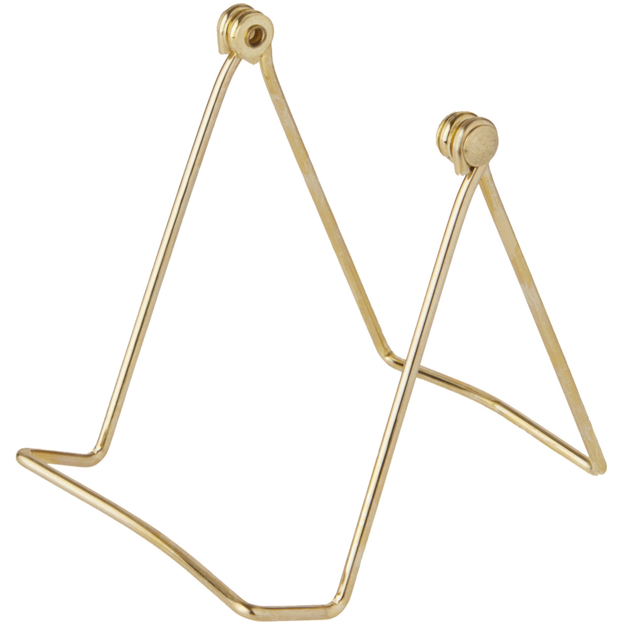 Bard's Folding Gold-toned Wire Easel Stand, 4" H x 4" W x 4.75" D, Pack of 2