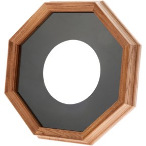Bard's Glass Front Oak Wall Mountable Plate Frame, 13" H x 13" W x 1.5" D (For 8" - 9.5" Plates)