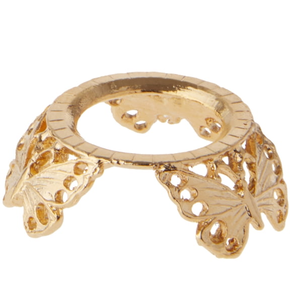 Bard's Gold-toned Egg Stand/Holder, Butterflies, 0.875" Diameter (Fits Hen Sized Eggs)