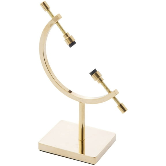 Bard's Gold-toned Sphere Holder Caliper Stand, 4.5" H x 2.375" W x 1.5" D (For 0.375" to 1.75" Items)