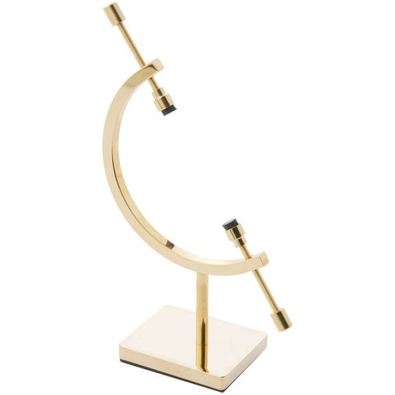 Bard's Gold-toned Sphere Holder Caliper Stand, 5.25" H x 3" W x 1.5" D (For 0.4375" to 2.375" Items)