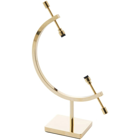 Bard's Gold-toned Sphere Holder Caliper Stand, 6.25" H x 4" W x 1.5" D (For 1.25" to 3.125" Items)