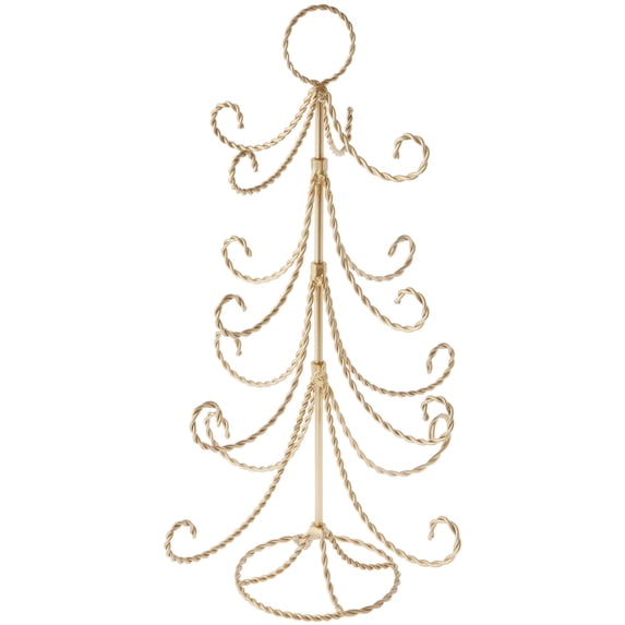 Bard's Gold-toned Twisted 16 Arm Ornament Display Tree, 24" H x 19" W x 19" D