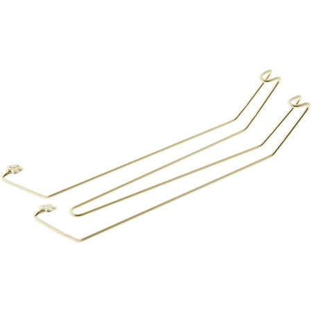 Bard's Gold-toned Wall Mountable Plate Hanger, 8.75" H x 2" W x 1.5" D (For Plates 9.5" - 12"), Pack of 2