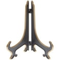 thumbnail image 1 of Bard's Hinged Black and Gold Plastic Plate Stand, 7" H x 5.5" W x 4.5" D (For 7" - 8.5" Plates), Pack of 6, 1 of 1