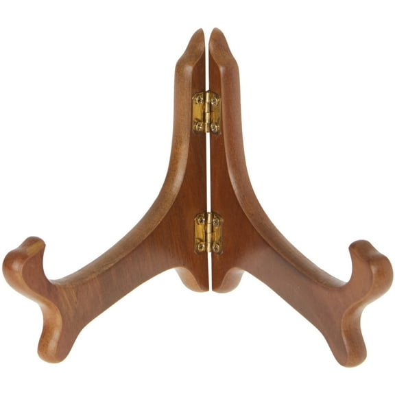 Bard's Hinged Walnut MDF Bowl Stand, 4.25" H x 6.25" W x 4.5" D (For 6" - 7" Bowls)