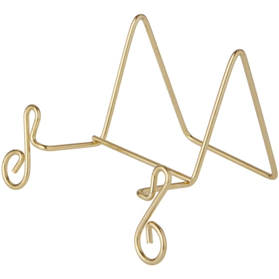 Bard's Music Note Scroll Gold-toned Wire Easel Stand, 2.5" H x 4" W x 3.25" D, Pack of 12