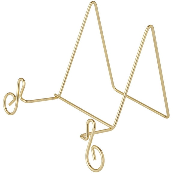 Bard's Music Note Scroll Gold-toned Wire Easel Stand, 3.5" H x 5.5" W x 4.25" D, Pack of 3