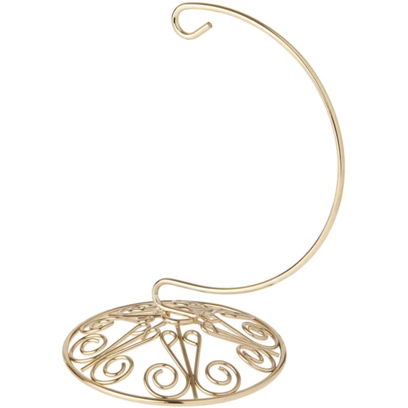 Bard's Ornate Gold-toned Ornament Stand, Small, 6" H x 4" W x 4" D
