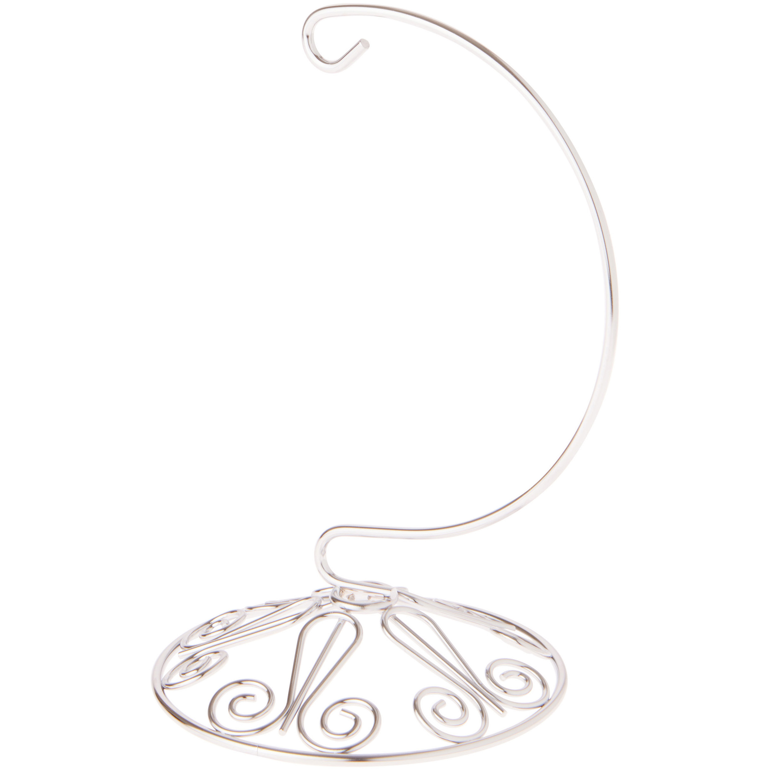 Bard's Twisted Silver Ornament Stand - 11" Display For Christmas Decorations