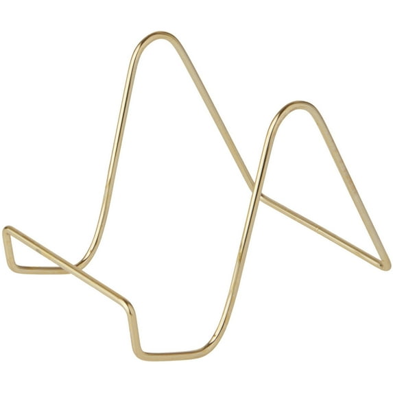Bard's Plain Gold-toned Wire Easel Stand, 4" H x 3.5" W x 5.5" D, Pack of 12