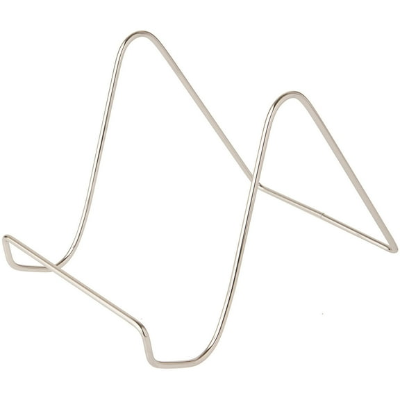 Bard's Plain Silver Wire Easel Stand, 6" H x 5.5" W x 8" D, Pack of 12
