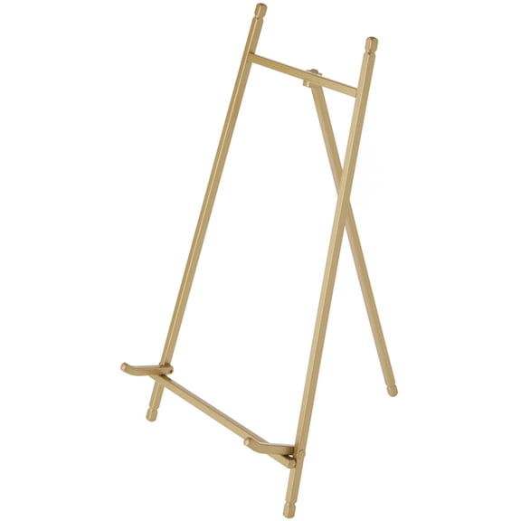 Bard's Satin Gold-toned Metal Easel, 12" H x 7" W x 7.75" D