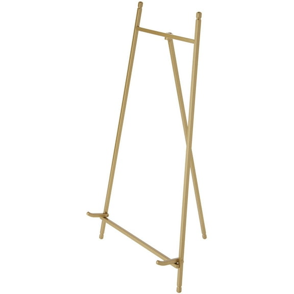 Bard's Satin Gold-toned Metal Easel, 16" H x 9" W x 9.5" D, Pack of 3