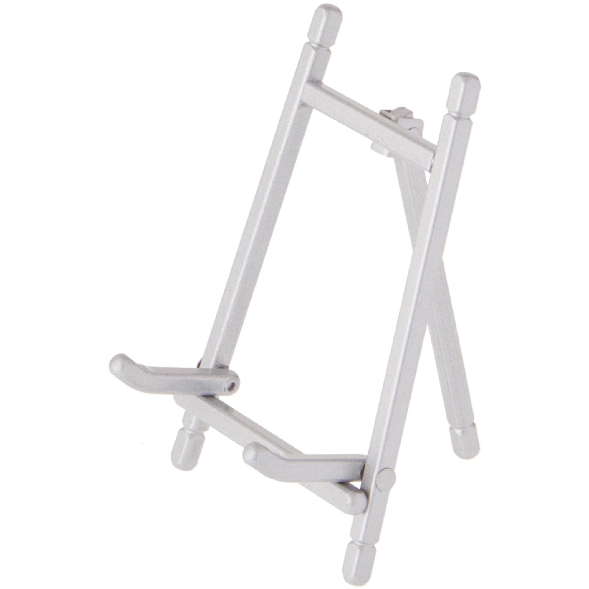 Bard's Satin Silver-toned Metal Easel, 5" H x 3.375" W x 3.5" D, Pack of 2