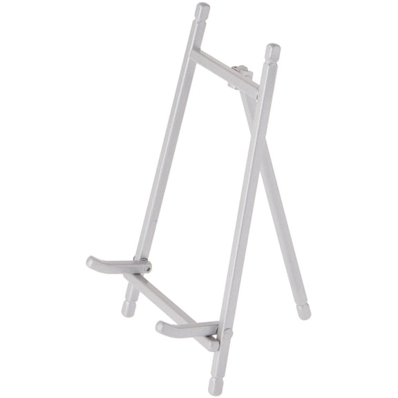 Bard's Satin Silver-toned Metal Easel, 7" H x 4.25" W x 4.5" D, Pack of 2