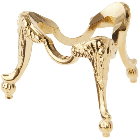 Bard's Shiny Brass-toned Egg Stand/Holder, 1.375" Diameter, Pack of 2