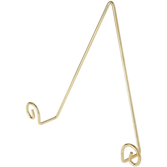 Bard's Shiny Gold-toned Wall Mountable Plate Hanger, 10" H x 10.5" W x 2" D (For Plates 10" - 14"), Pack of 6