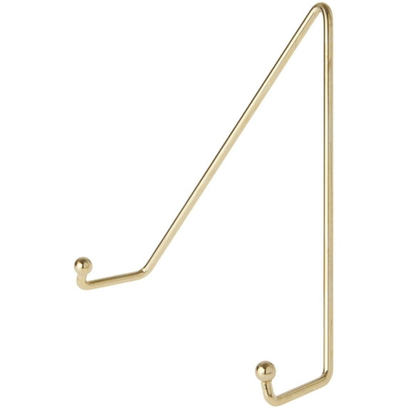 Bard's Shiny Gold-toned Wall Mountable Plate Hanger, 7.5" H x 6.25" W x 2.25" D (For Plates 8" - 10"), Pack of 3