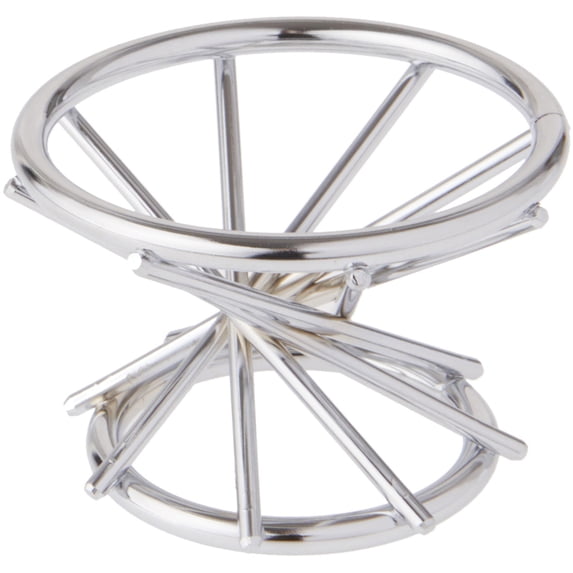 Bard's Silver Egg Stand/Holder, Swirl Leg, Reversible 1.4375" and 2" Display Diameter, Pack of 3