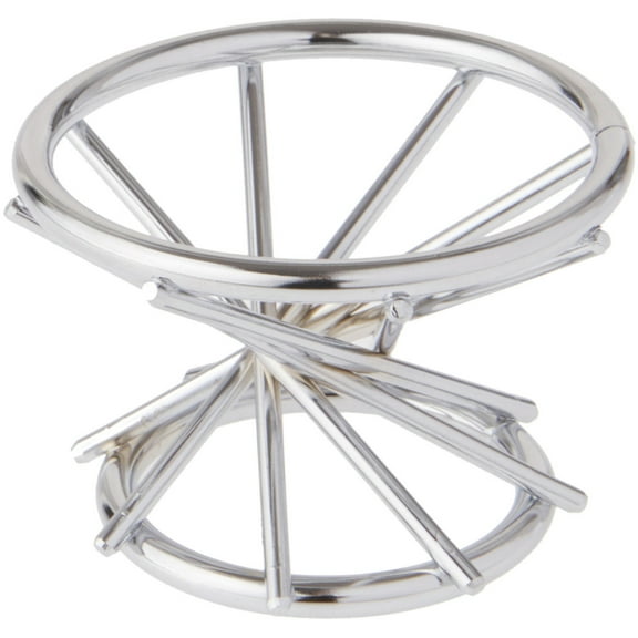 Bard's Silver Egg Stand/Holder, Swirl Leg, Reversible 1.4375" and 2" Display Diameter, Pack of 6