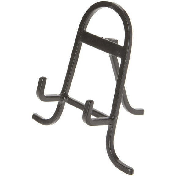 Bard's Small Black Wrought Iron Easel, 6" H x 5.5" W x 4" D (For 6" - 8.5" Plates)