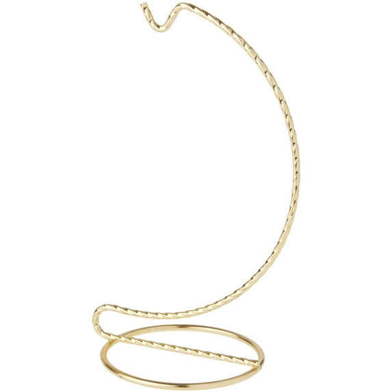 Bard's Twisted Gold-toned Ornament Stand, 6" H x 2.625" W x 2.625" D, Pack of 12