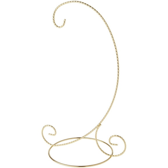 Bard's Twisted Gold-toned Ornament Stand, Large, 12.25" H x 5.5" W x 7.5" D