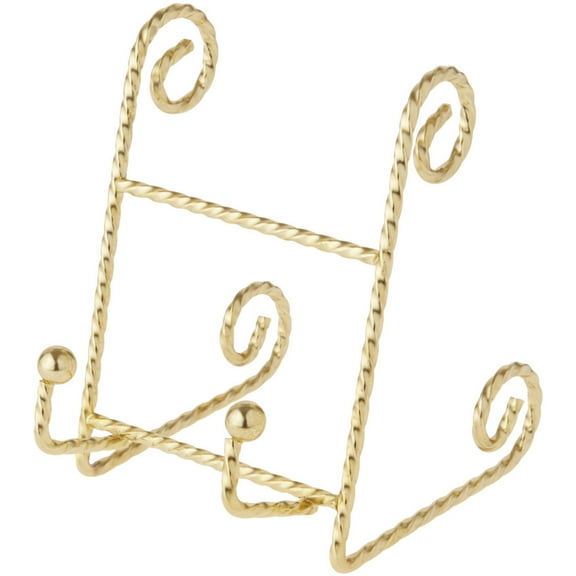 Bard's Twisted Gold-toned Wire Easel, 4.5" H x 3.5" W x 4.25" D, Pack of 12