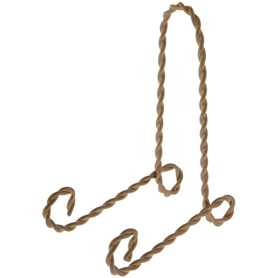 Bard's Twisted Gold-toned Wire Easel Stand, 6" H x 2.75" W x 4.75" D, Pack of 5