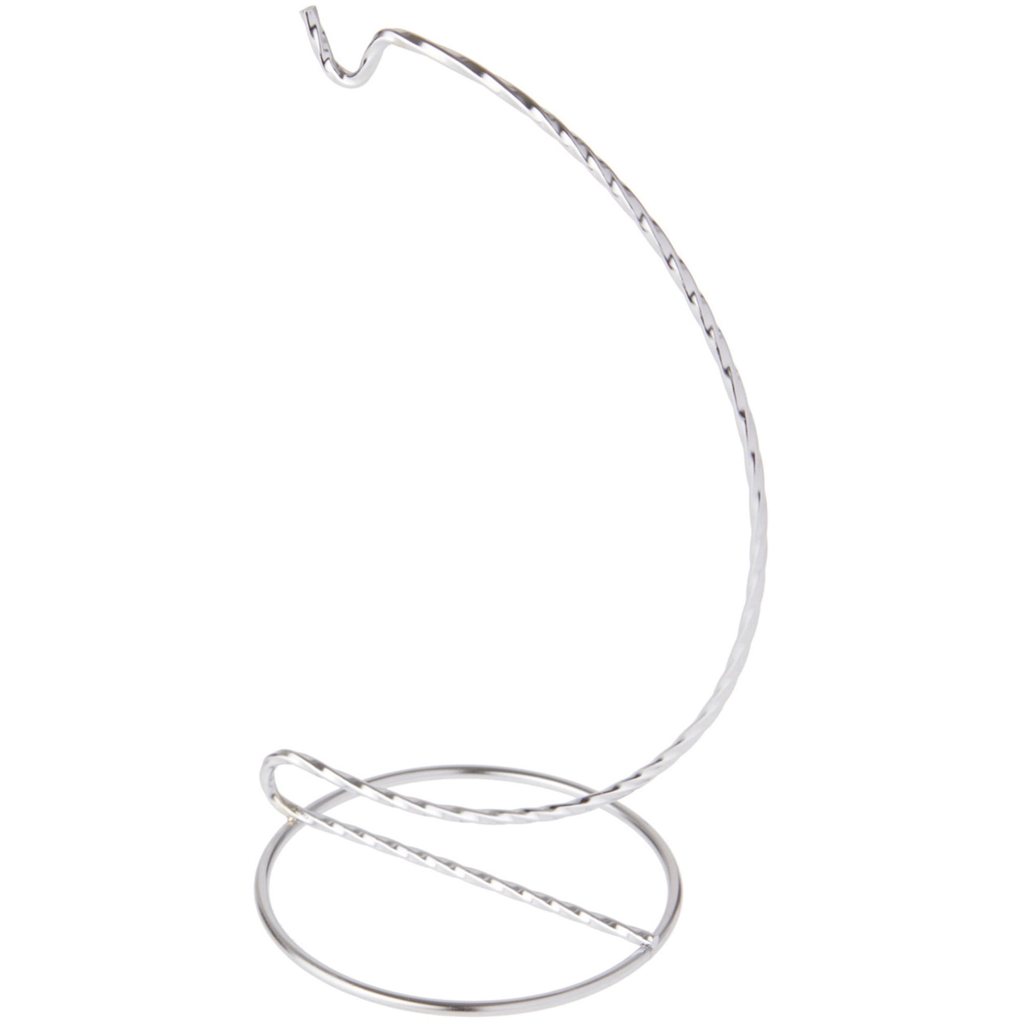 Bard's Twisted Silver Ornament Stand - 11" Display For Christmas Decorations