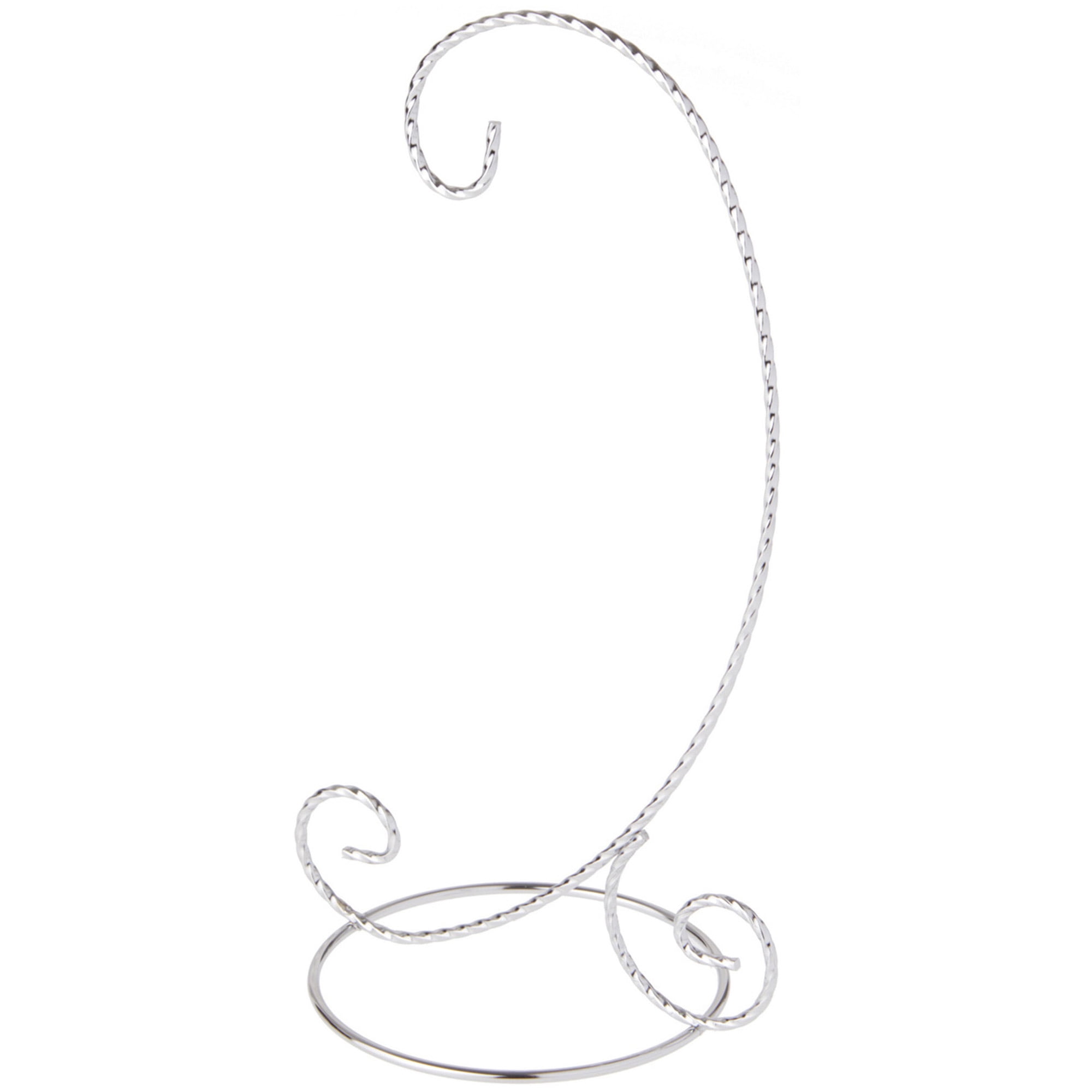 Bard's Twisted Silver Ornament Stand - Medium Display For Christmas Ornaments, Suncatchers & Collectibles