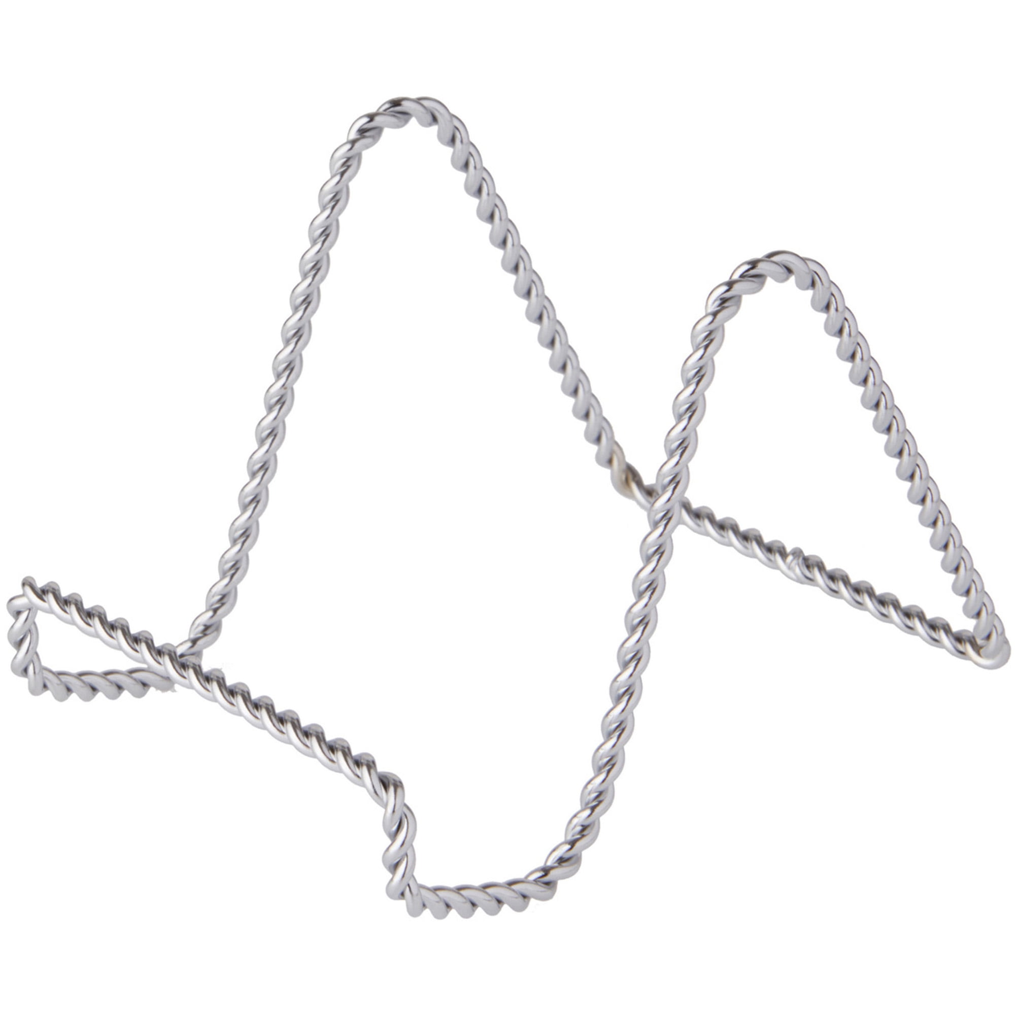 Bard's Twisted Silver Wire Easel Stand, 3" H x 3" W x 4.5" D, Pack of 6