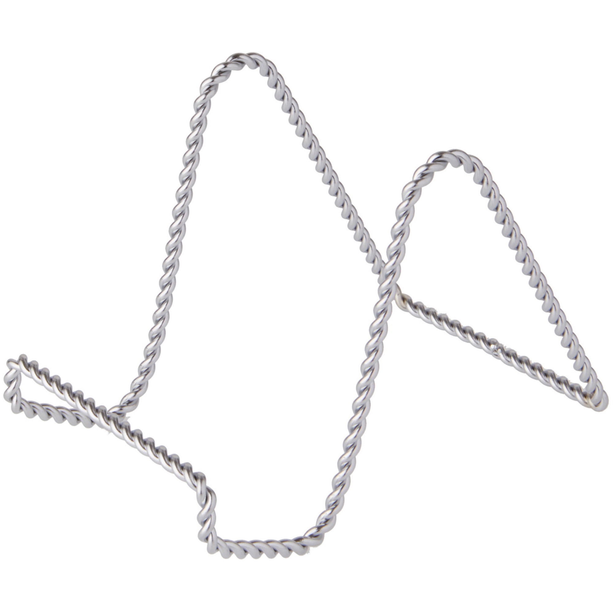 Bard's Twisted Silver-toned Wire Easel Stand, 4" H x 3.5" W x 5.5" D, Pack of 6