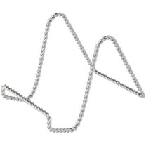 Bard's Twisted Silver-toned Wire Easel Stand, 4" H x 3.5" W x 5.5" D, Pack of 6