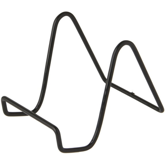 Bard's Vinyl Covered Black Wire Easel Stand, 4" H x 3.5" W x 5.5" D, Pack of 2