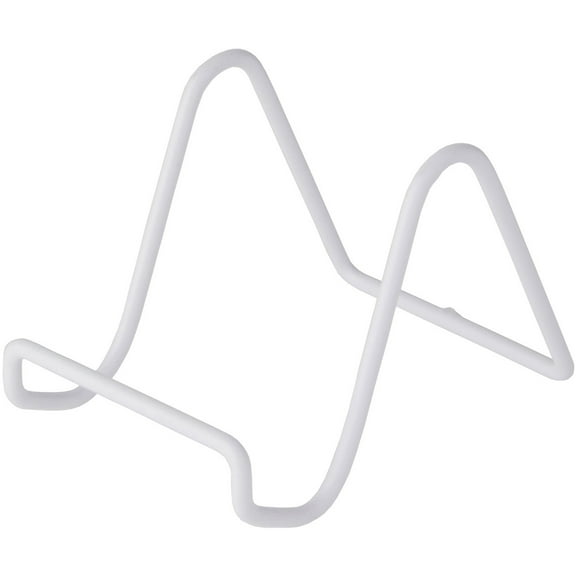 Bard's Vinyl Covered White Wire Easel Stand, 3" H x 3" W x 4.5" D, Pack of 12