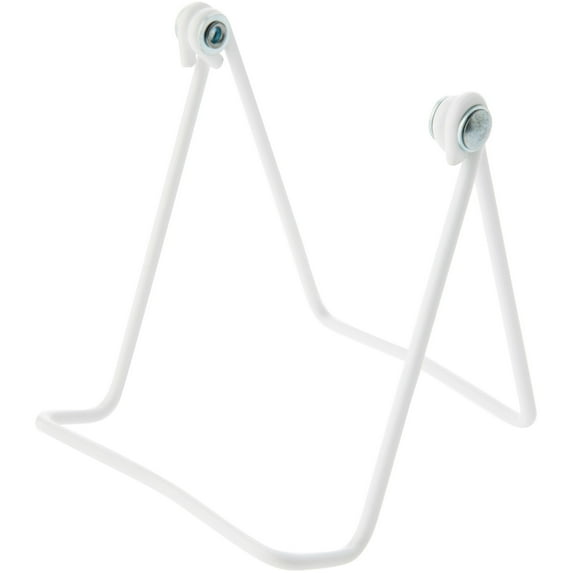 Bard's Vinyl Covered White Wire Easel Stand, 4.5" H x 4" W x 4.75" D, Pack of 2