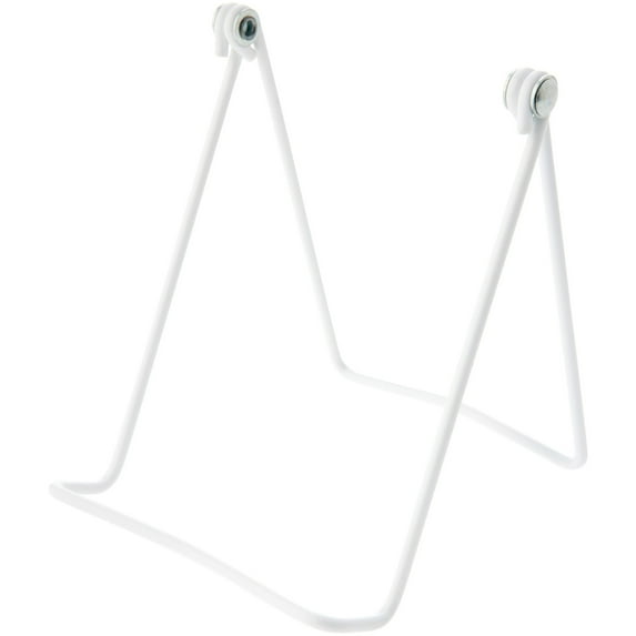 Bard's Vinyl Covered White Wire Easel Stand, 6" H x 4.5" W x 6" D, Pack of 2
