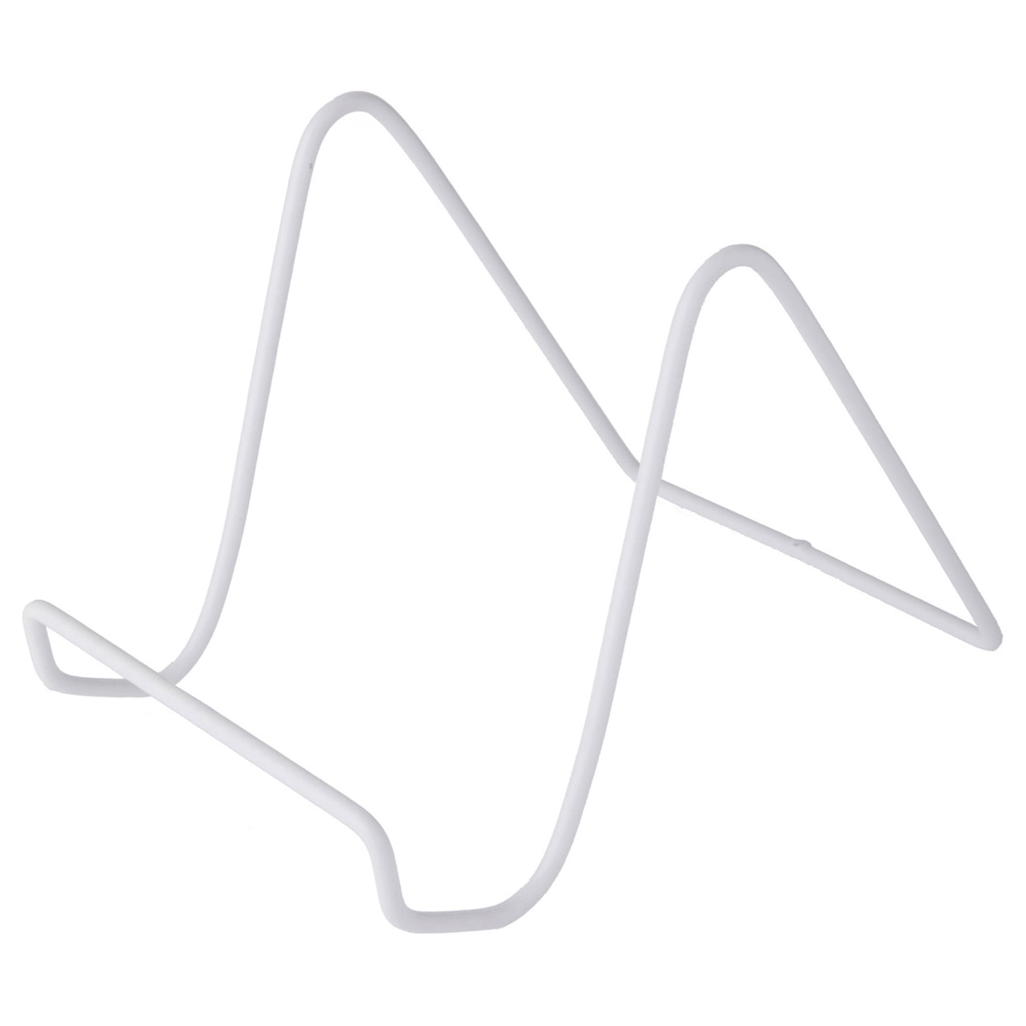 Bard's Vinyl Covered White Wire Easel Stand, 6" H x 5.5" W x 8" D, Pack of 6