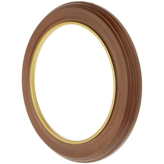 Bard's Walnut Wall Mountable Plate Frame with Gold Strip, 11.25" H x 11.25" W x 0.875" D (For 8.25" - 9.25" Plates)