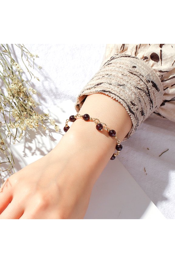 Bardo Wine Red Garnet Bracelet For Women
