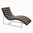 thumbnail image 1 of Bardot Chaise Lounge w/ Stainless Steel Frame by Diamond Sofa - Elephant Grey, 1 of 5