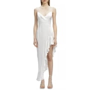 Bardot IVORY Womens Ember V-Neck Ruffled High-Low Dress, US 4