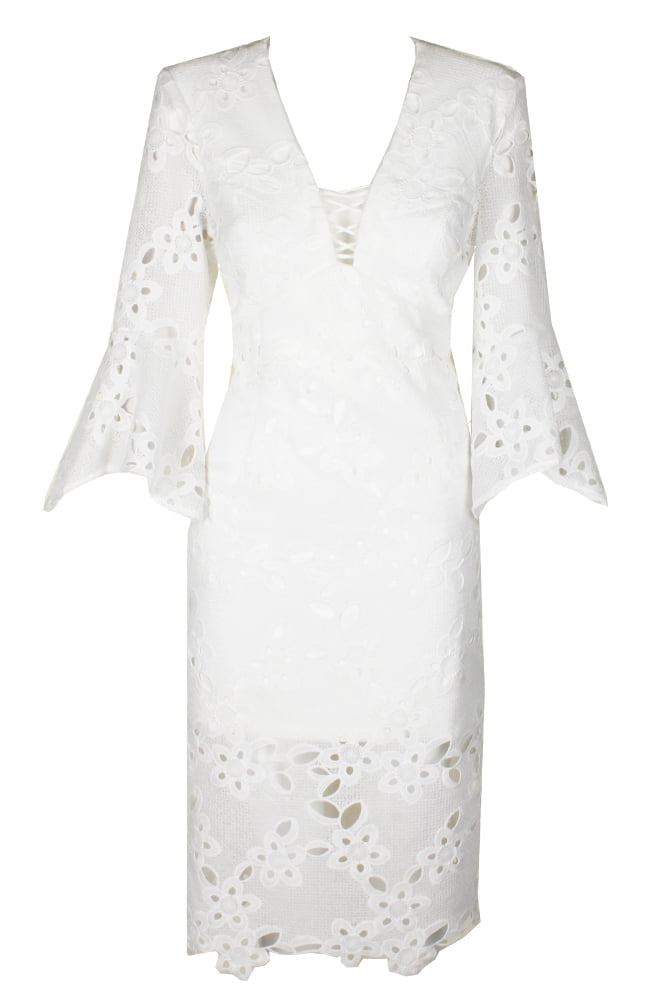 unique ivory wedding dresses Ivory Floral Appliqué A-Line Wedding Dress with Sweetheart Corset – LA149 –  Viniodress main image 0
