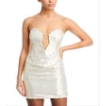 thumbnail image 1 of Bardot Jinxa Sequined Cutout Mini Dress Gray, 1 of 3