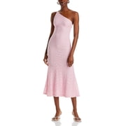 Bardot Womens Albie Lace One Shoulder Evening Dress