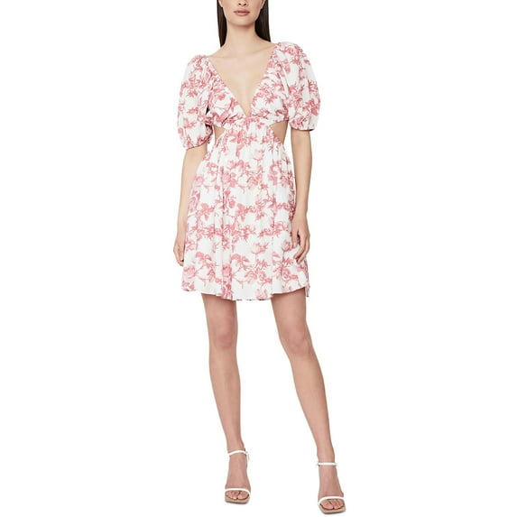 Bardot Womens Eden Floral Print Mini Dress