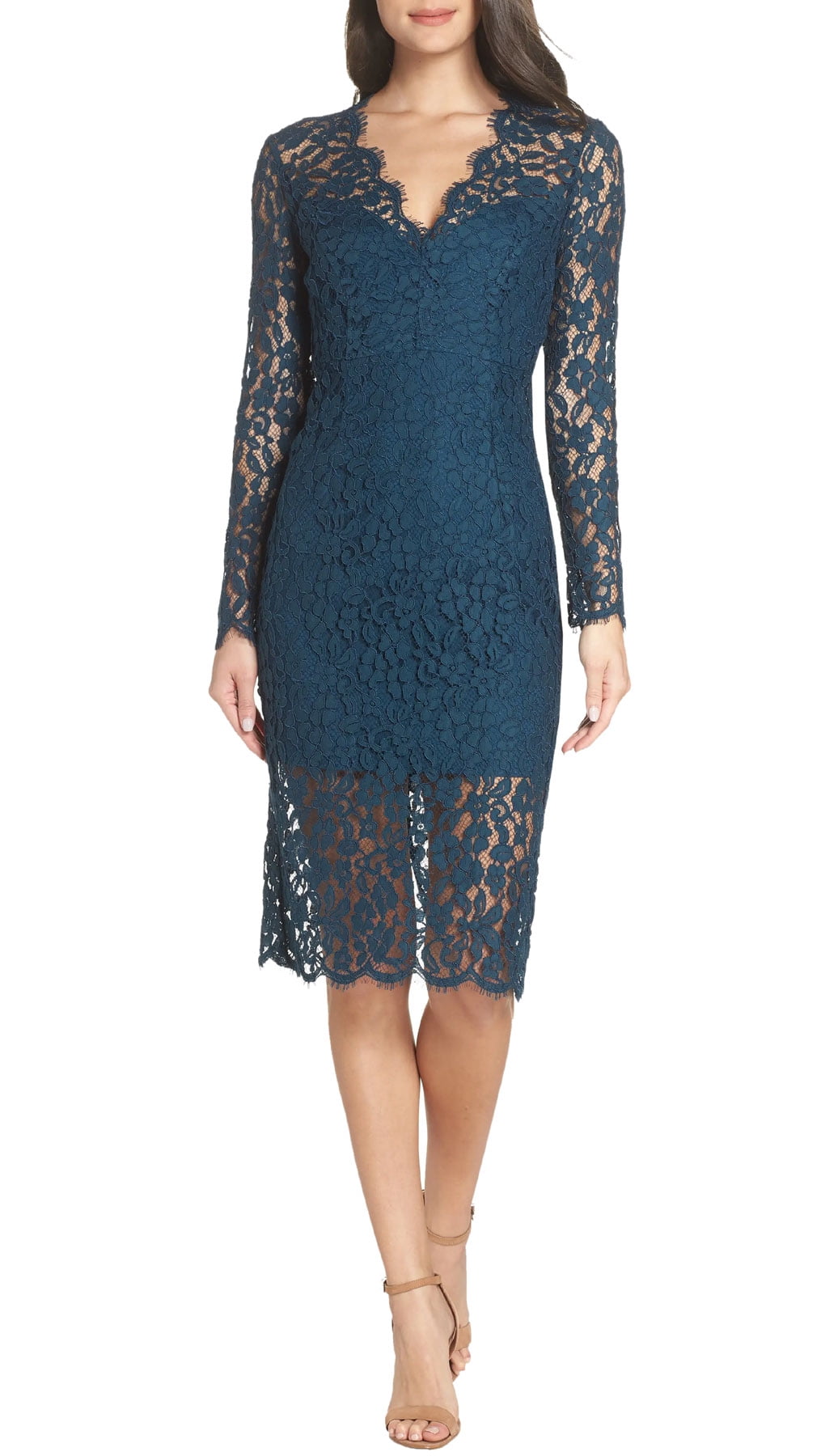 chinese dress ladies Bardot Dark Blue Lace Halter Cocktail Dress